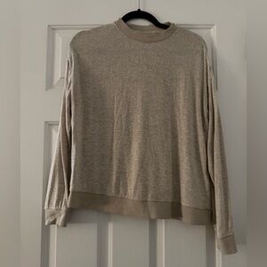 Topshop tan long sleeve top - size small